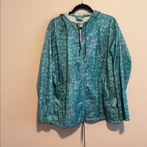 Women’s Teal Hooded Utility Jacket